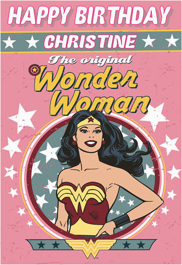 Personalised Wonder Woman Birthday Card Personalised Birthday Card 39 Wonder Woman 39 Any Name Cool