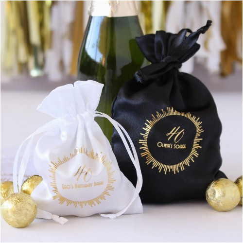 Personalized Birthday Decorations Adults Personalized Color Satin Birthday Favor Bag