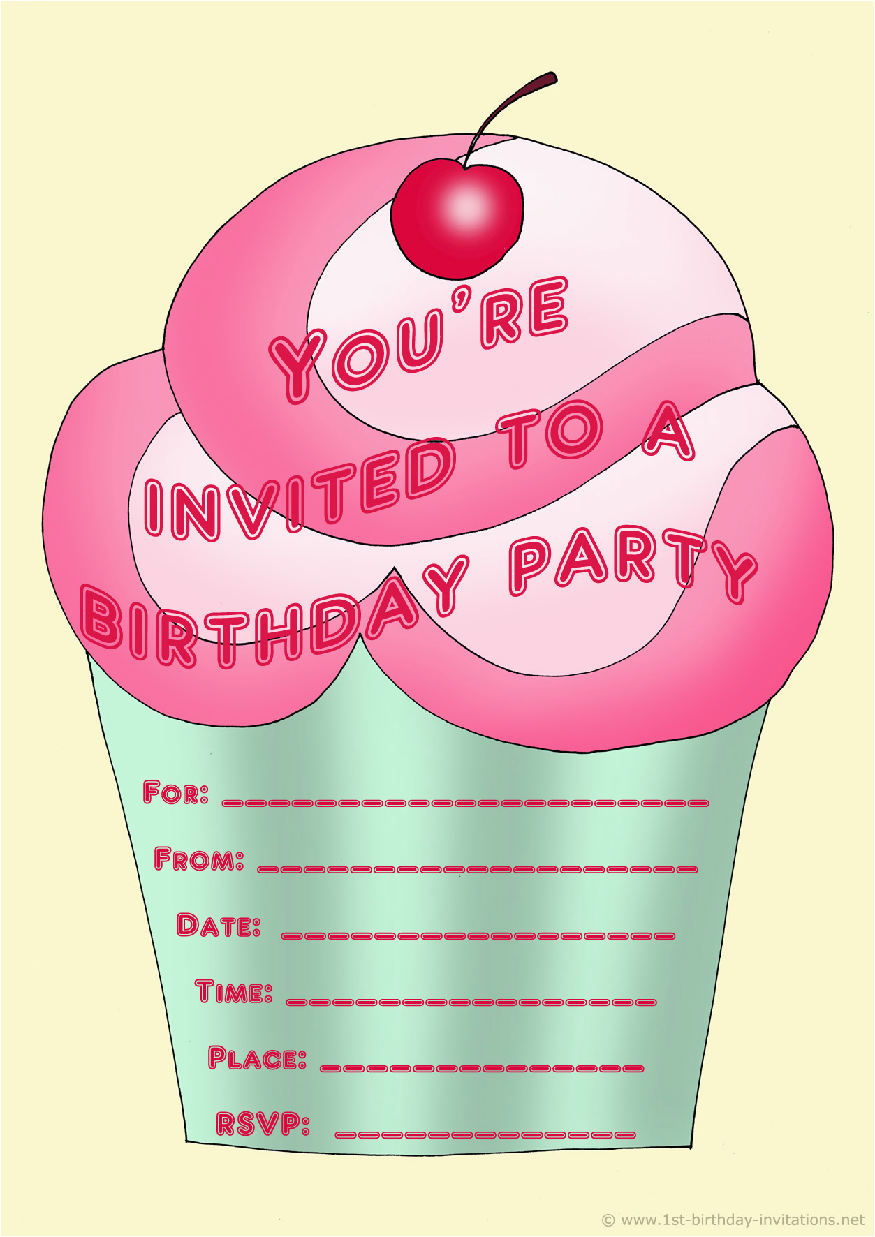 Personalized Birthday Invitations Free Printable Personalized Birthday Invitations for Kids 1st