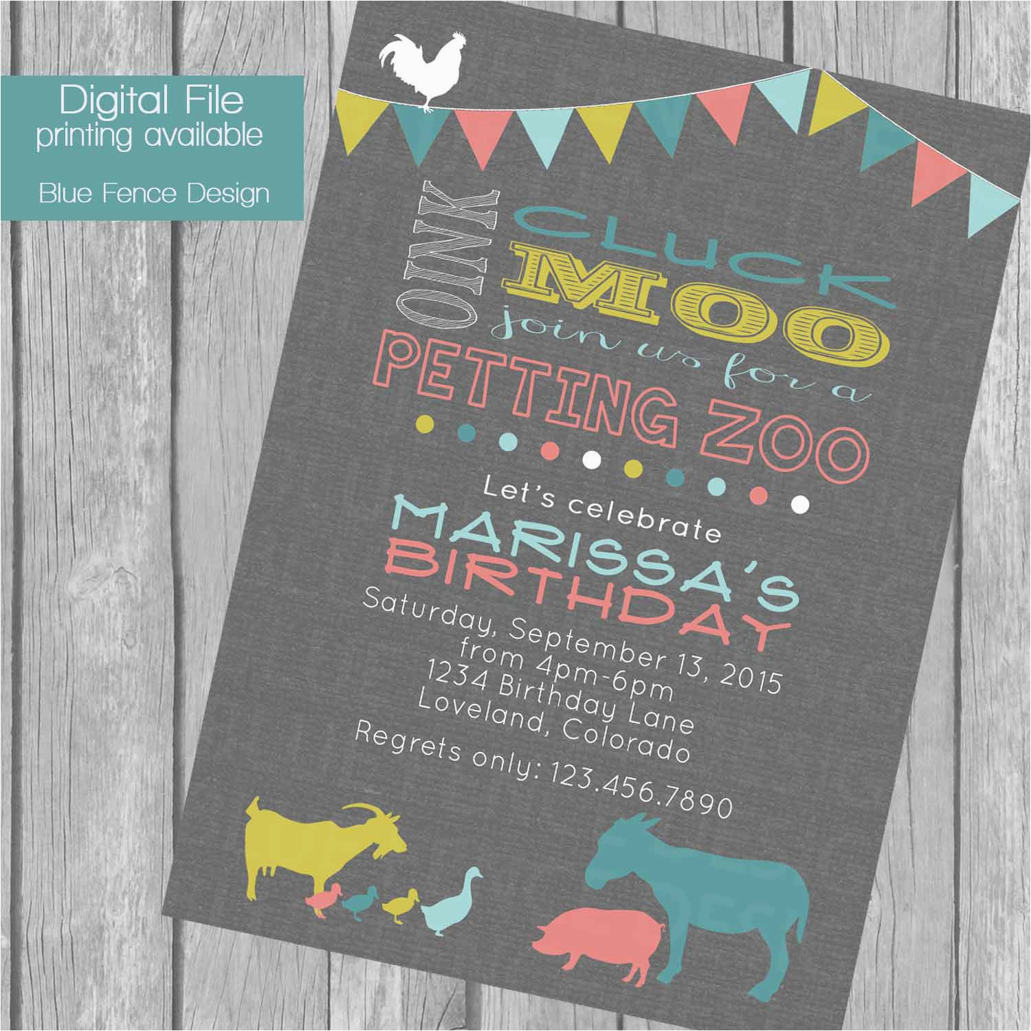 Petting Zoo Birthday Party Invitations Petting Zoo Birthday Party Invitation Bunting Banner Farm