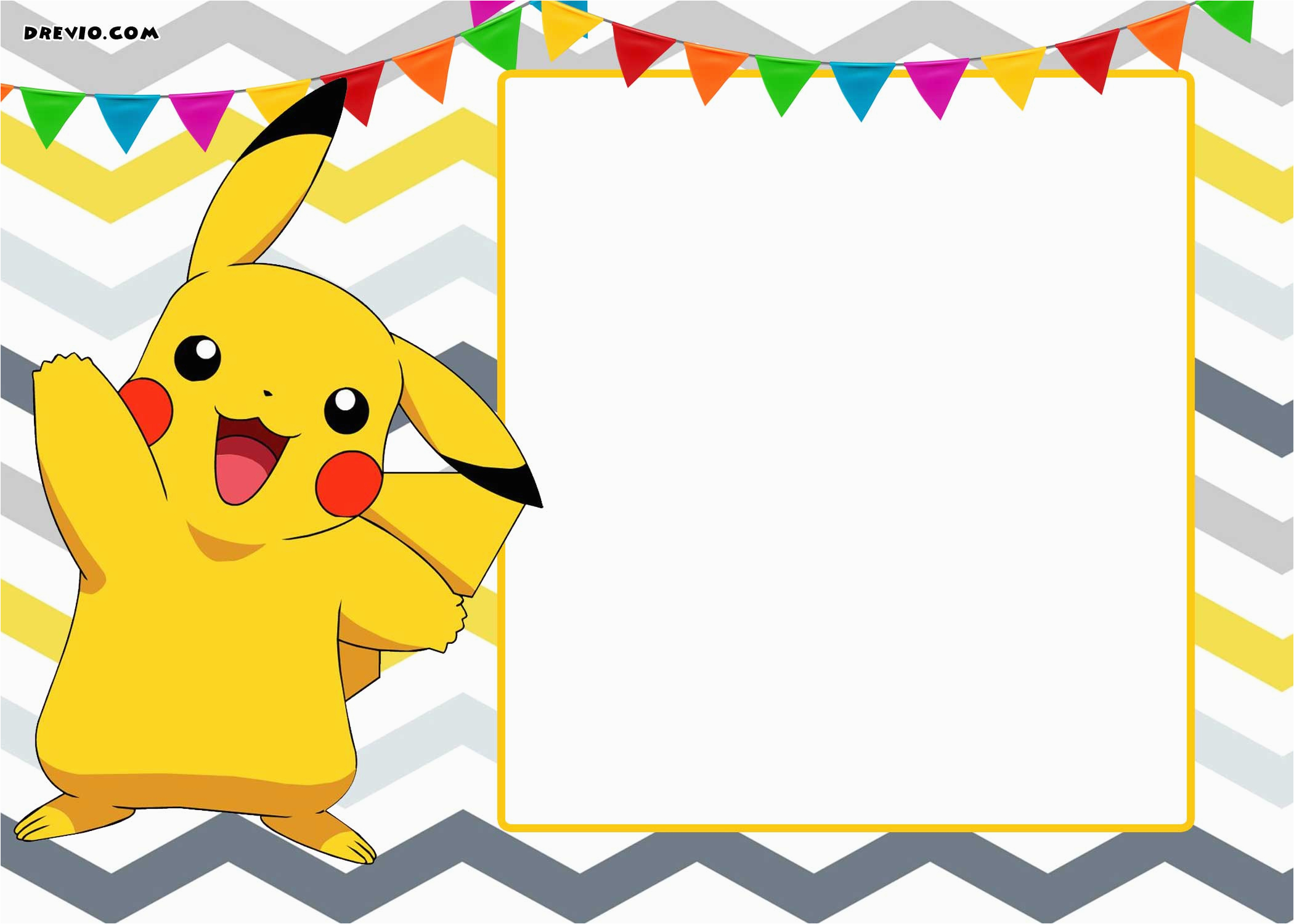 Pikachu Birthday Invitations BirthdayBuzz