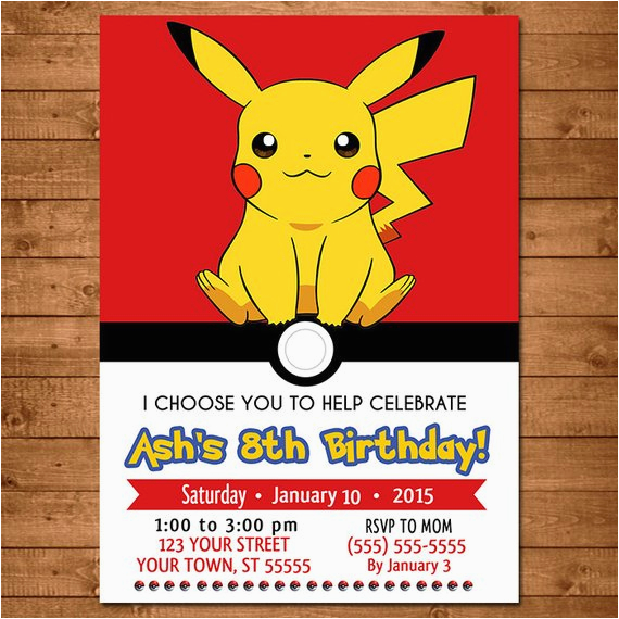 Pikachu Birthday Invitations Pokemon Birthday Party Printable Invitations Page Two