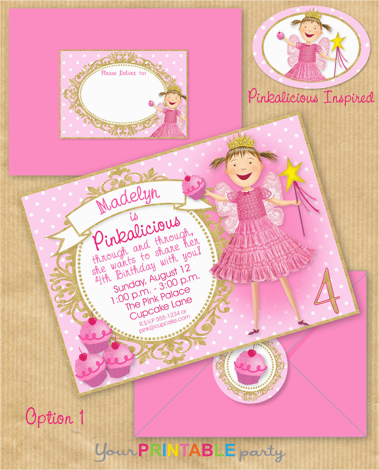 Pinkalicious Birthday Invitations Pinkalicious Party Invitation 5×7 with by Yourprintableparty