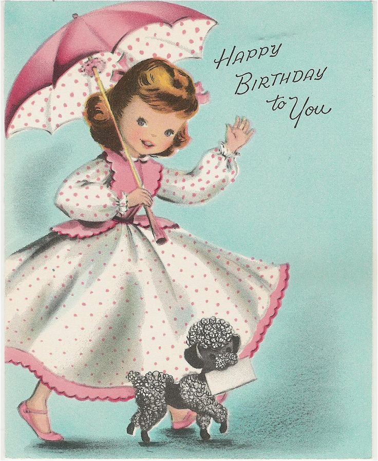 Poodle Birthday Cards Happy Birthday to You Poodles Vintage Birthday Cards