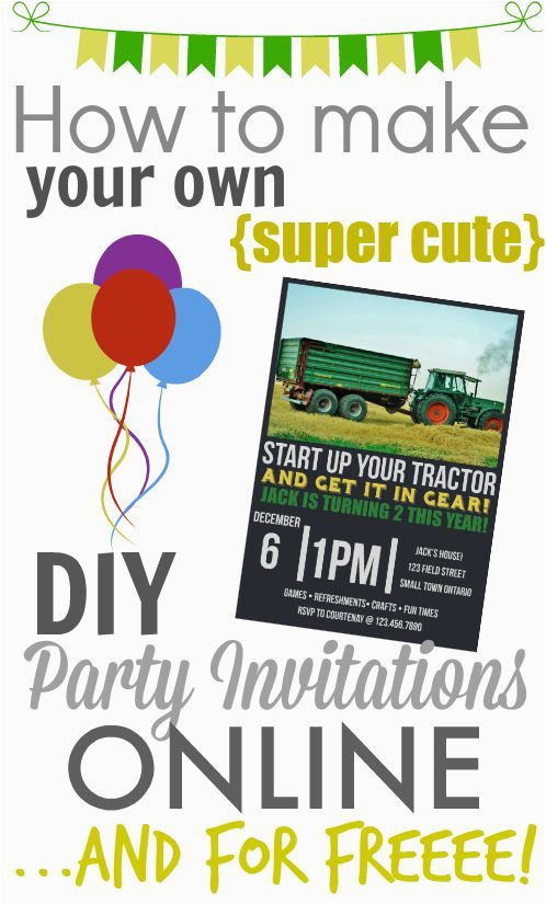 Print Your Own Birthday Invitations Free Make Your Own Diy Printable Party Invitations the Creek