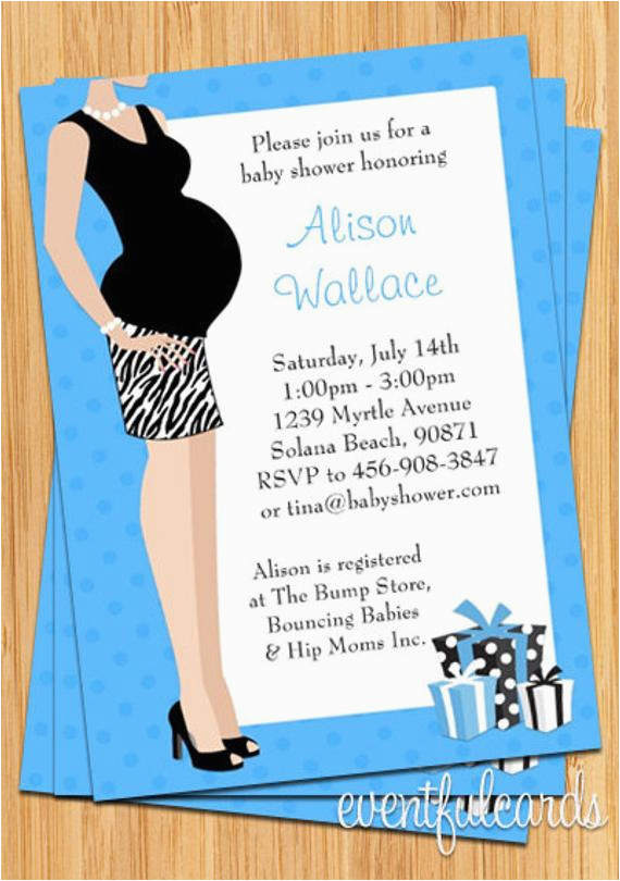 Print Yourself Birthday Invitations Blue Tummy Baby Shower Invitation Print Yourself by