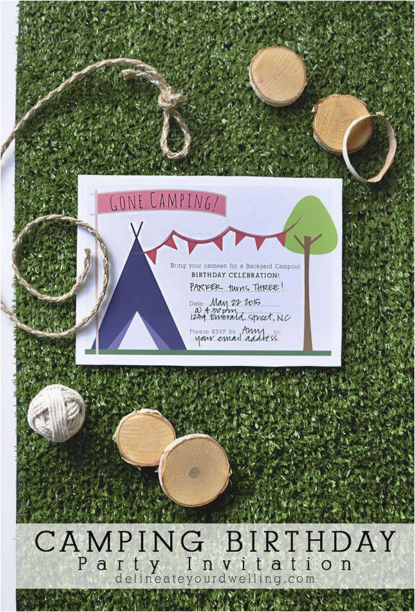 Printable Camp Out Birthday Invitations Download A Free Printable Camping Party Invitation Party