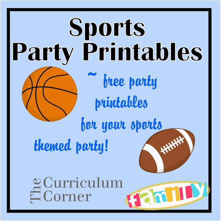 Printable Sports Birthday Cards 6 Best Images Of Sports Party Printables Free Printable