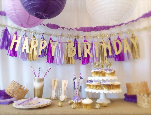 Purple and White Birthday Decorations Birthday Parties In A Box From Little Jubilee