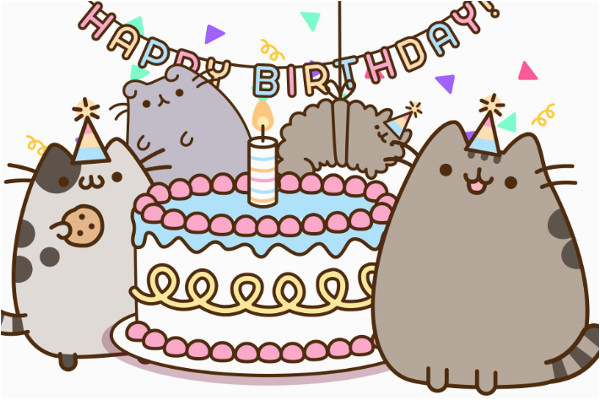 pusheen birthday invitation