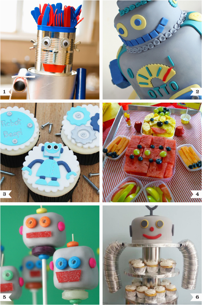 Robot Birthday Decorations Robot Party Food Ideas Chickabug