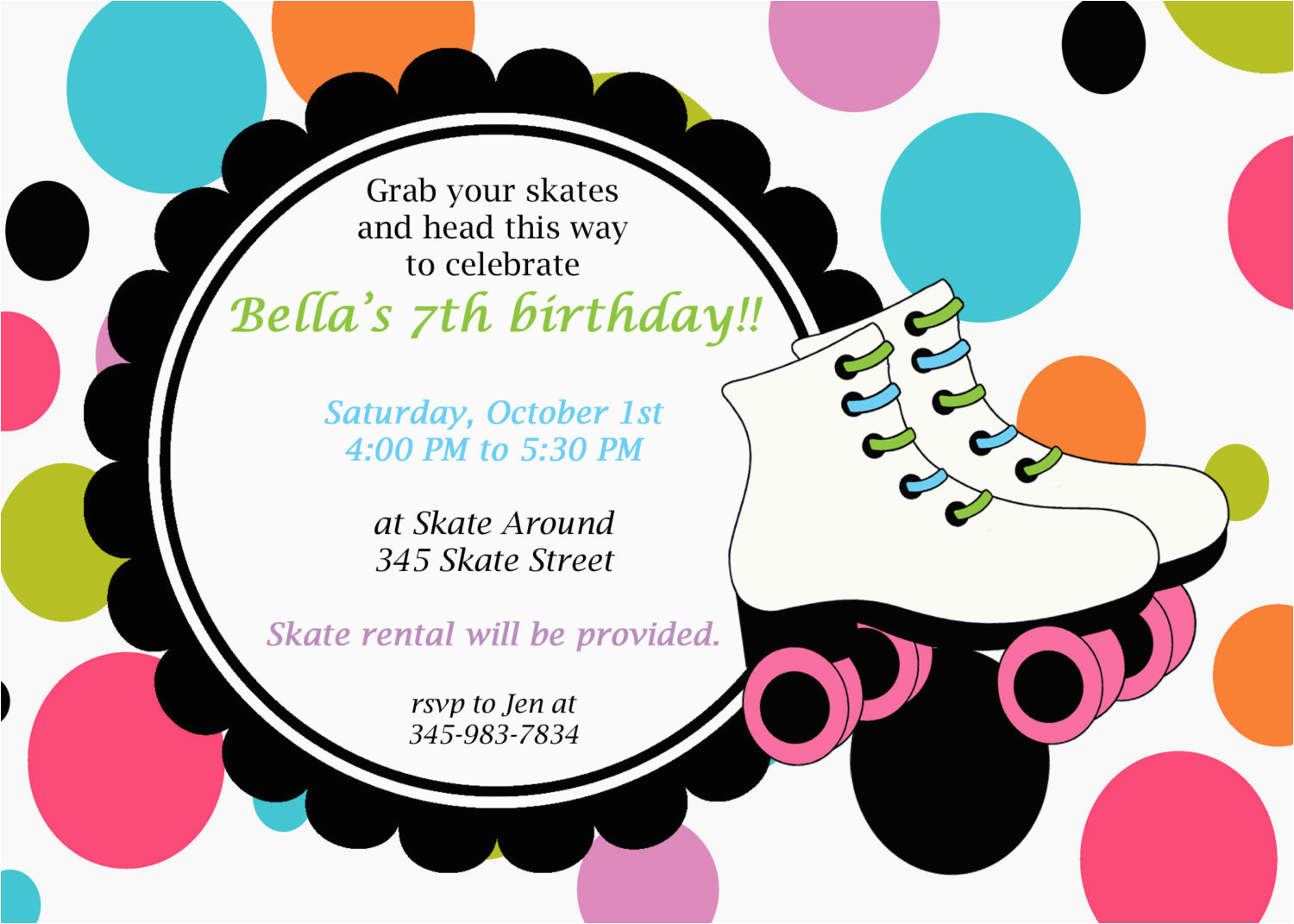 Roller Skating Birthday Invitations Templates Roller Skate Invitations Template Best Template Collection