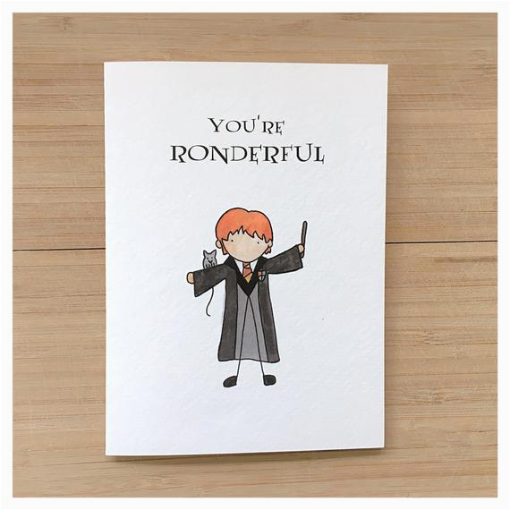 Ron Weasley Birthday Card Ron Weasley Greeting Card Harry Potter Harry Potter