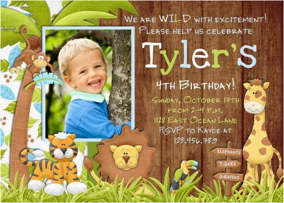 Safari First Birthday Invitations 17 Safari Birthday Invitations Design Templates Free