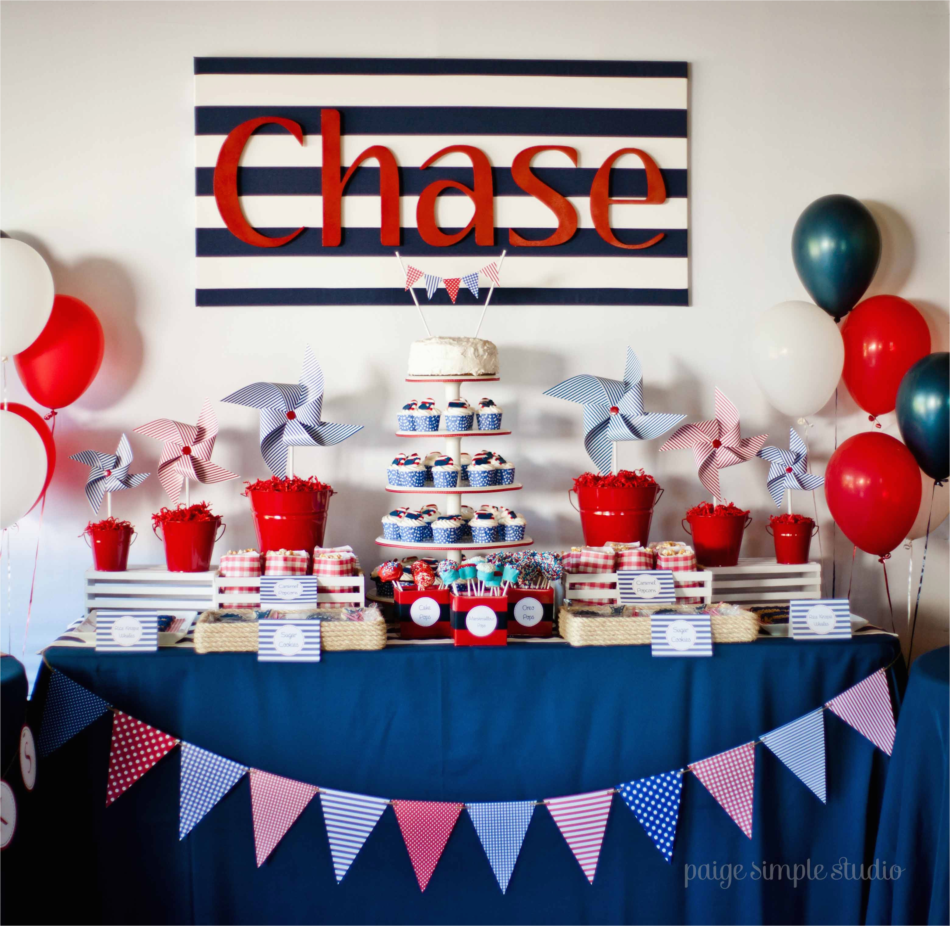 Sailor Birthday Decoration Guest Party Boy 39 S Nautical First Birthday Party