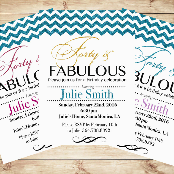 Sample 40th Birthday Invitation 40th Birthday Invitations 15 Free Psd Vector Eps Ai