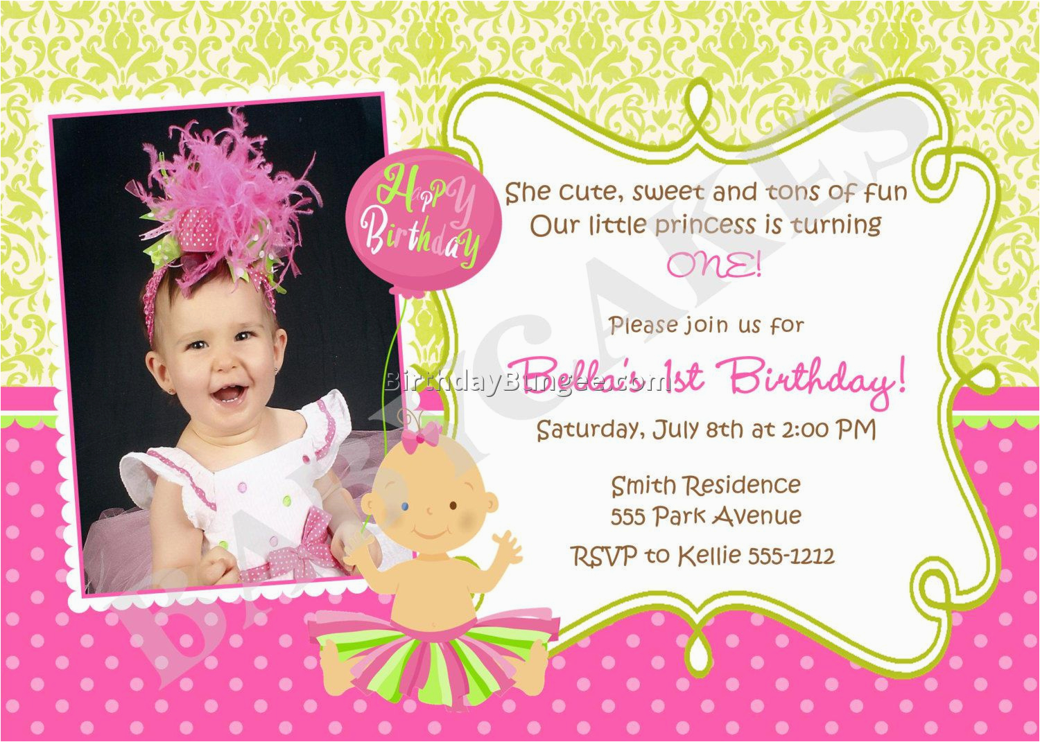 Sample Invitation for 1st Birthday Party 21 Kids Birthday Invitation Wording that We Can Make