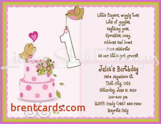 Sample Of Birthday Invitation Cards 1 Year Old Sample Of Birthday Invitation Cards 1 Year Old Free Card
