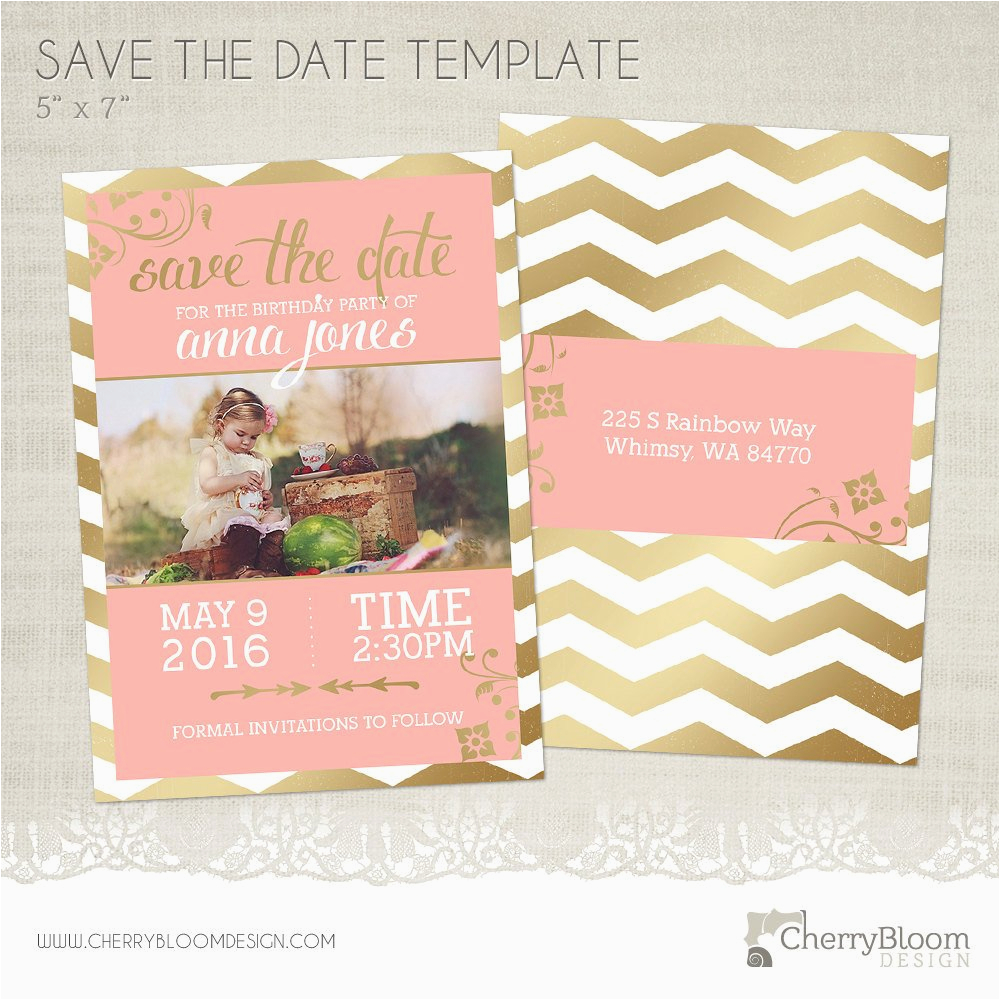 Save the Date Cards for Birthdays Birthday Save the Date Card Template for Photographers Bd02