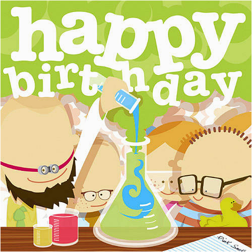 Scientist Birthday Card Scientists Birthday Card by Showler and Showler