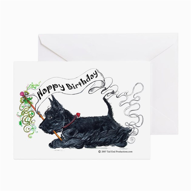 Scottish Birthday Cards Online Scottish Terrier Birthday Dog Greeting Cards Pk O by Tailend