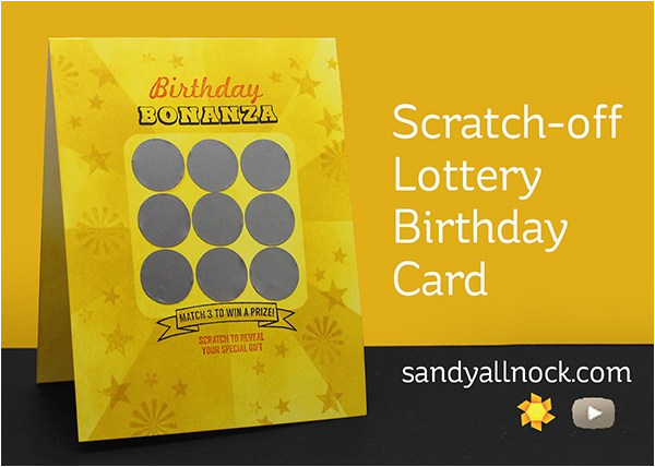 Scratch Off Birthday Card Scratch Off Lottery Birthday Card Sandy Allnock