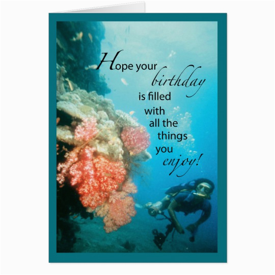 Scuba Diving Birthday Cards Scuba Diving Birthday Card Zazzle Com