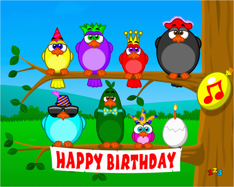 Send A Singing Birthday Card Singing Birds Birthday Send Free Ecards From 123cards Com