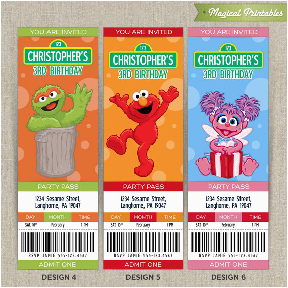 Sesame Street Birthday Party Invitations Personalized Stunning Personalized Sesame Street Invitations Especially