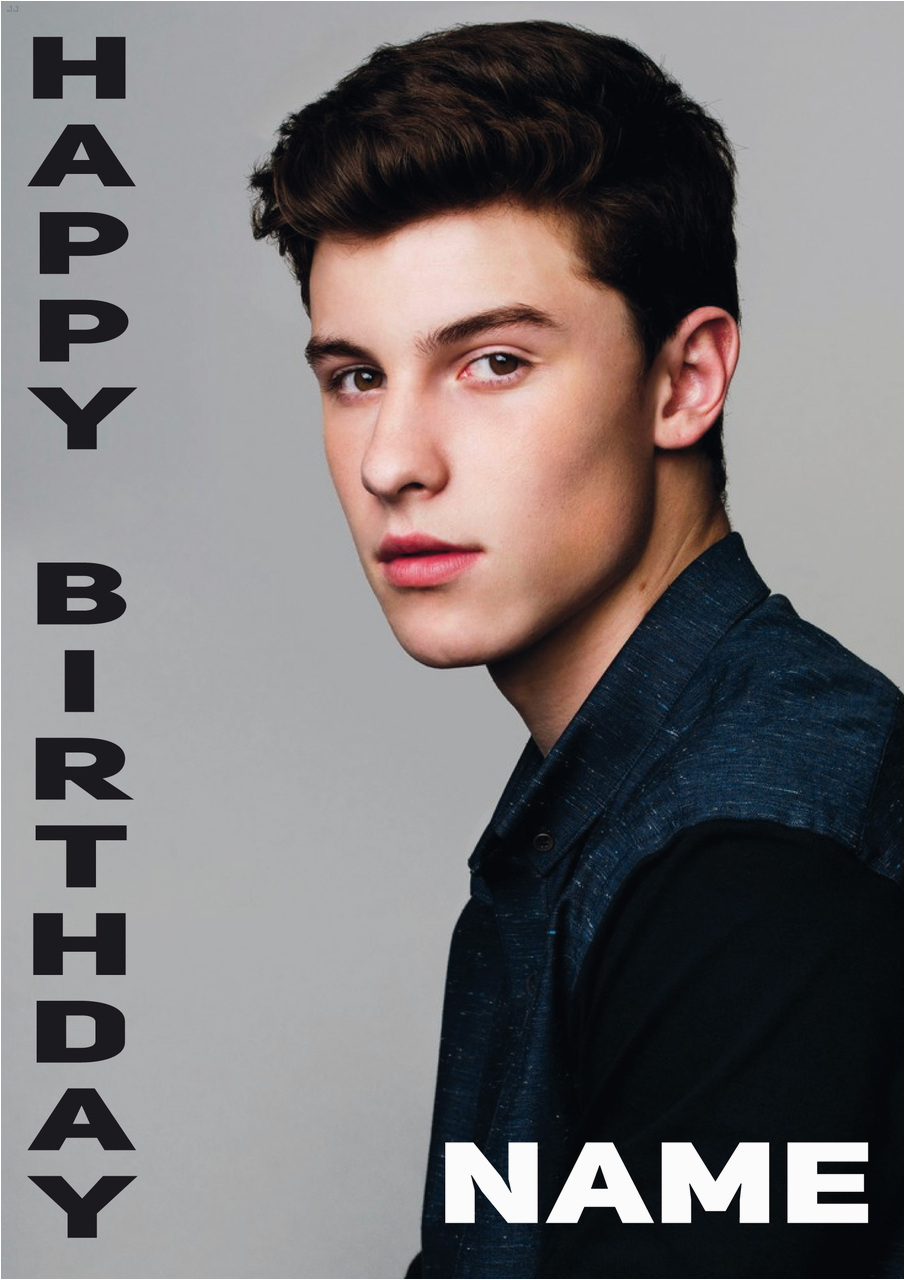 Shawn Mendes Birthday Card Shawn Mendes Personalised Birthday Card Personalised Cards