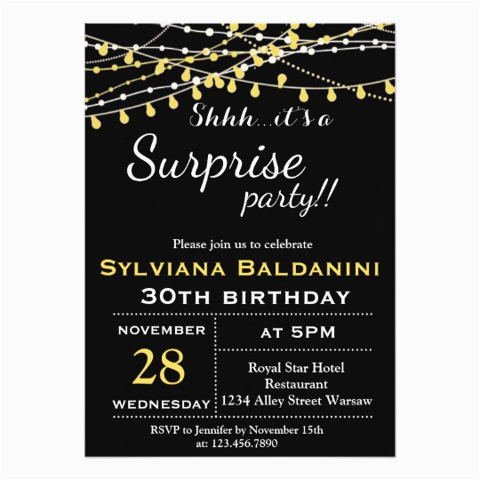 Shhh Birthday Invitations Shhh Its A Surprise Party Birthday Invitation Zazzle Com