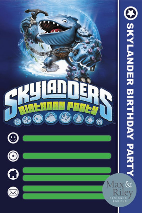 Skylander Birthday Party Invitations Items Similar to Skylander Birthday Invitation Instant Skylander Birthday Party Invitations Items Similar to Skylander Birthday Invitation Instant