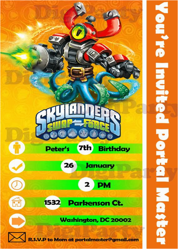 Skylander Birthday Party Invitations Items Similar to Skylanders Swap force Birthday Party Skylander Birthday Party Invitations Items Similar to Skylanders Swap force Birthday Party