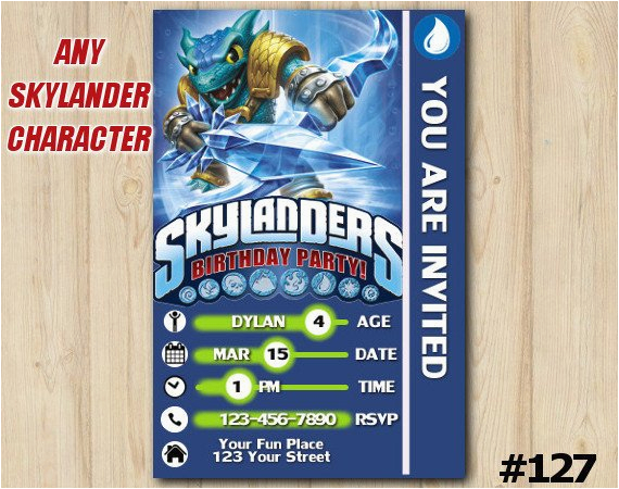 Skylander Birthday Party Invitations Skylanders Birthday Invitation Snapshot by eventsprintables Skylander Birthday Party Invitations Skylanders Birthday Invitation Snapshot by eventsprintables