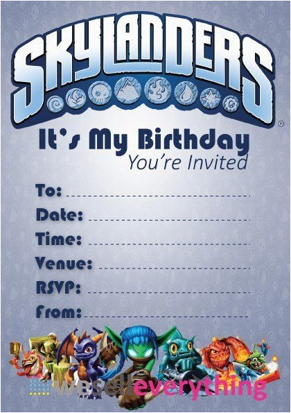 Skylander Birthday Party Invitations Skylanders Party Invitation 39 S Kid 39 S Children 39 S Invites