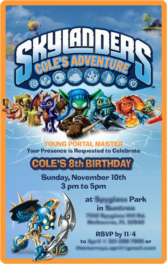 Skylander Birthday Party Invitations Skylanders Party Invitation Parties Skylander Skylander Birthday Party Invitations Skylanders Party Invitation Parties Skylander