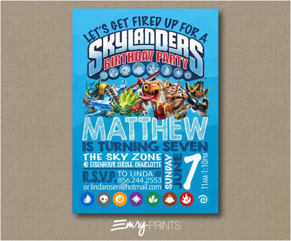 Skylanders Birthday Party Invitations Skylanders Birthday Invitation Skylanders Trap by Emryprints