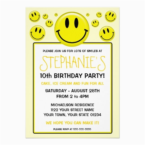 Smiley Face Birthday Invitations 15 Best Smile It 39 S Your Birthday Images On Pinterest