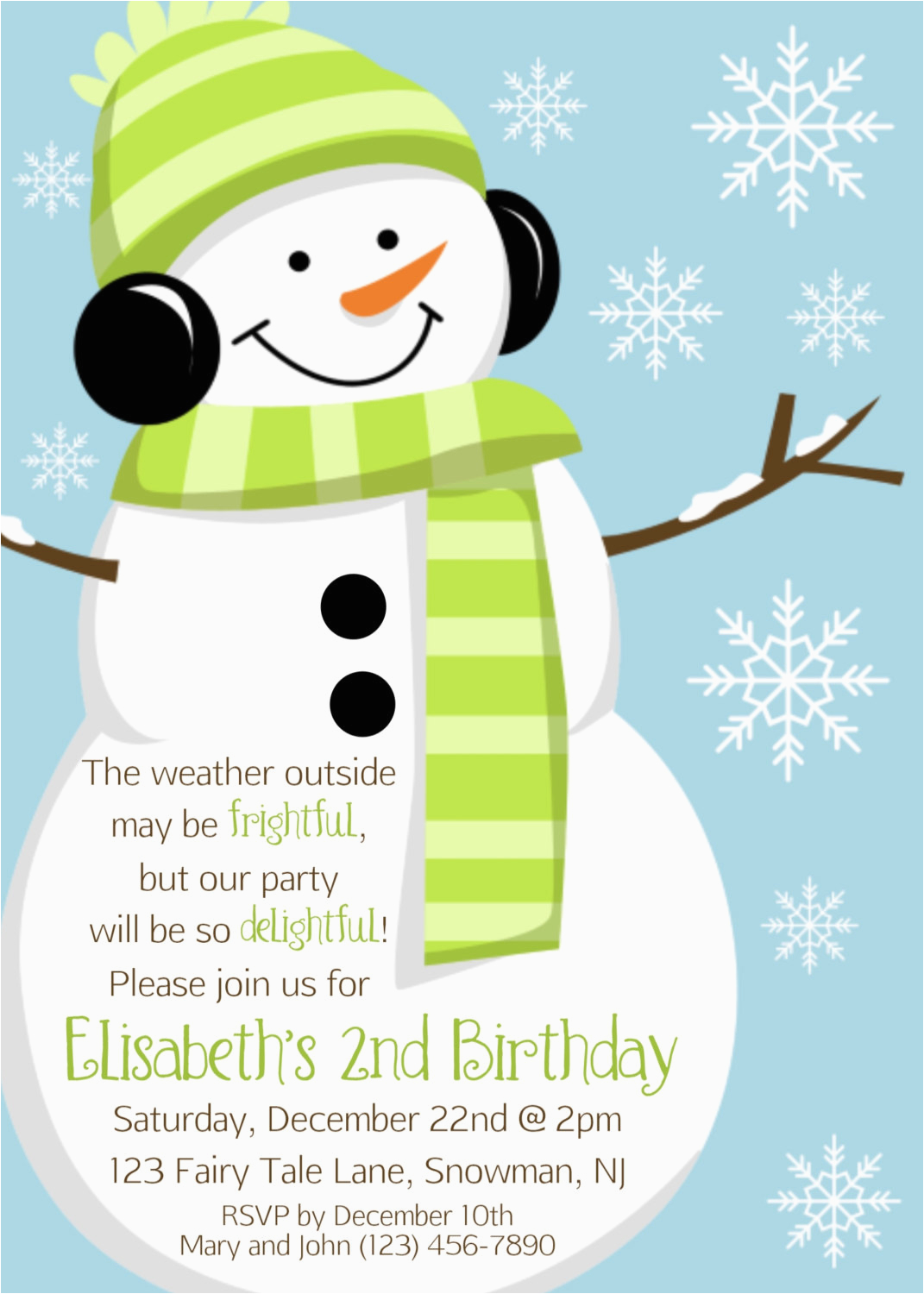 Snowman Birthday Invitations Snowman Invitation Personalized Custom Winter Christmas