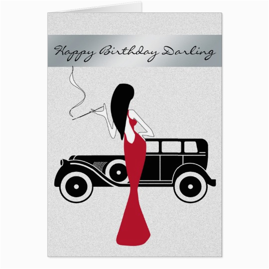 Sophisticated Birthday Cards sophisticated Elegant Chic Woman Happy Birthday Card