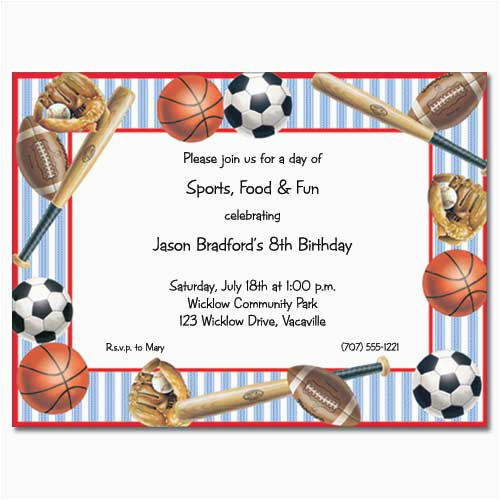 Sport Birthday Invitations Birthday Invites Free Download Sports Birthday