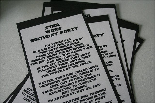 Star Wars Birthday Invitation Wording Star Wars Birthday Party Invitation Flickr Photo Sharing