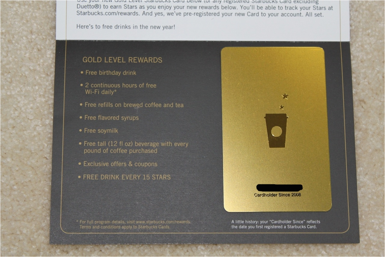 Starbucks Gold Card Birthday Reward Starbucks Gift Card Save Money On Each Purchase