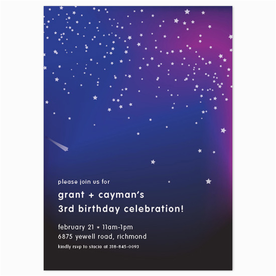 Starry Night Birthday Invitations Birthday Party Invitations Starry Night at Minted Com