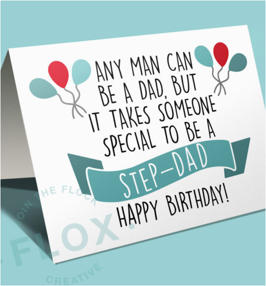 Step Dad Birthday Cards Happy Birthday Card for Step Dad Happy Birthday