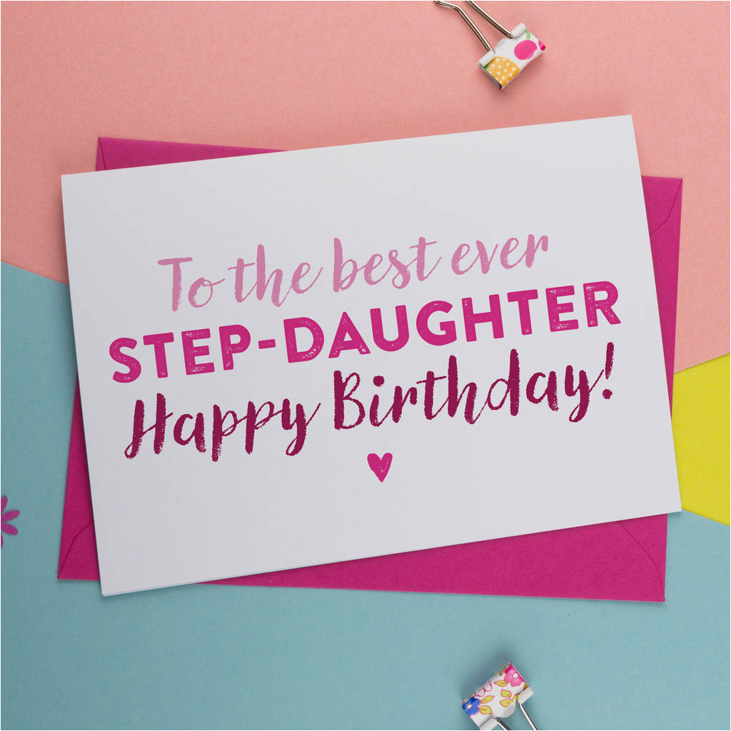 Step Daughter Birthday Cards Best Step Daughter Birthday Card by A is for Alphabet