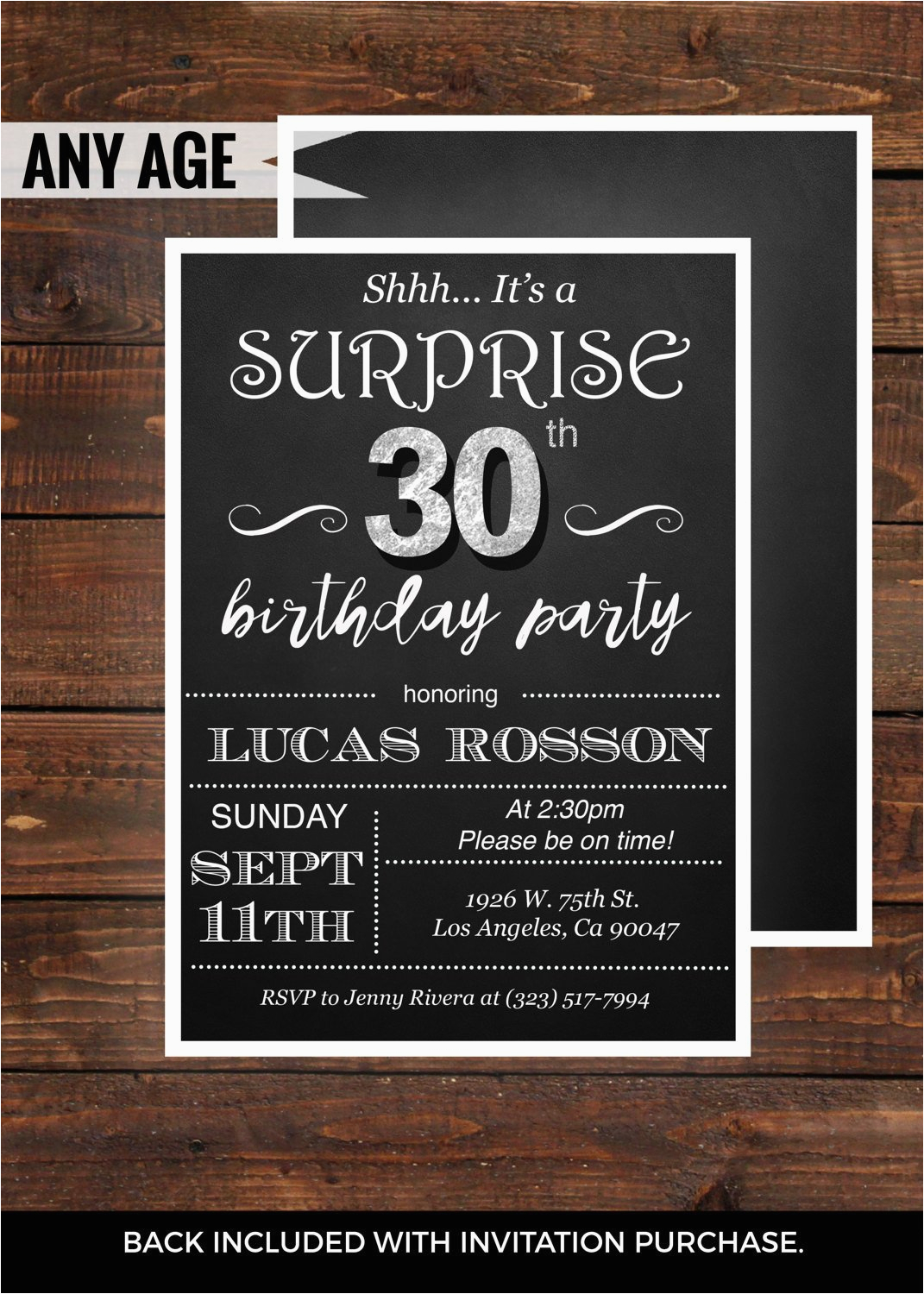 Surprise 30 Birthday Invitations Surprise 30th Birthday Invitations for Him by