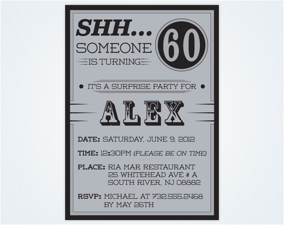 Surprise 60th Birthday Invitations Free Free Printable 60th Surprise Birthday Party Invitations