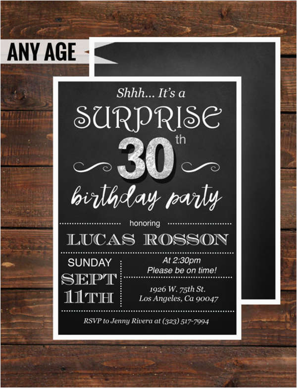 Surprise Birthday Party Invitations for Men Birthday Invitation Templates In Pdf Free Premium