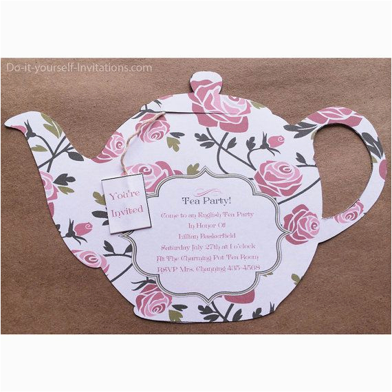 Teapot Birthday Invitations 1000 Ideas About Tea Party Invitations On Pinterest Tea